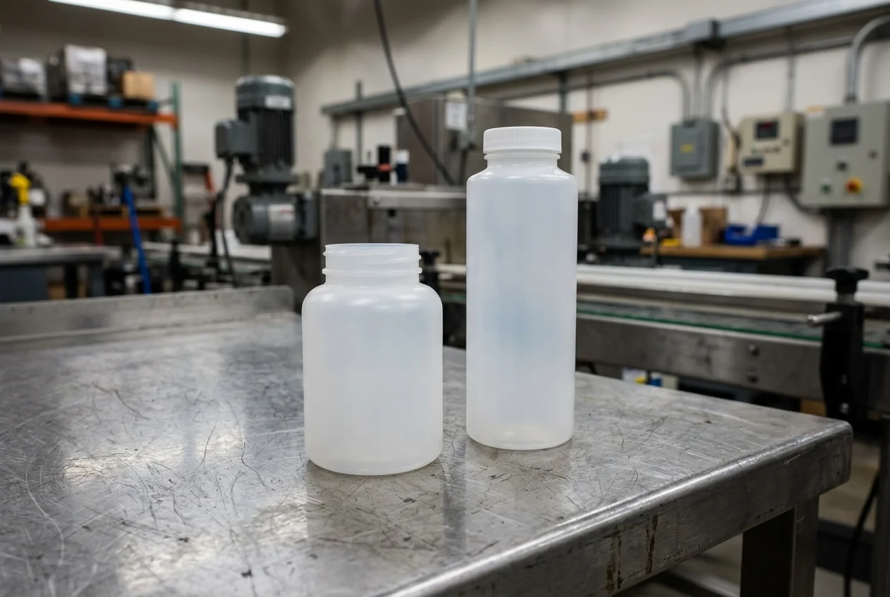 Wide and narrow bottle samples